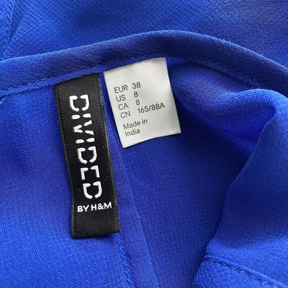 Divided by H&M Dress Womens US 8 Blue Sleeveless Elastic Waist Lined Skater - Picture 5 of 8